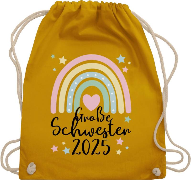 Shirtracer Turnbeutel Große Schwester Geschenk 2025 Regenbogen Big Sister, Große Schwester von Shirtracer