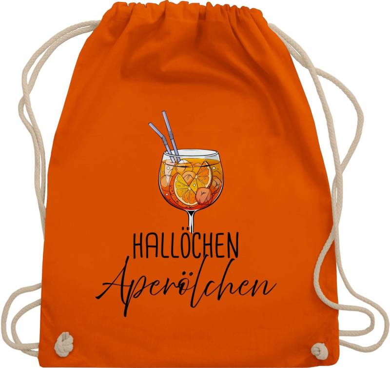 Shirtracer Turnbeutel Hallöchen Aperölchen I Aperol Spritz Mädelsabend I Aperol Spritz Gesch, Karneval & Fasching von Shirtracer