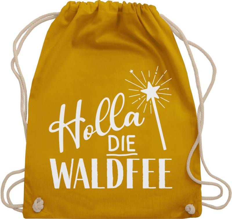 Shirtracer Turnbeutel Holla die Waldfee, Waldfee Kostüm, Karneval & Fasching von Shirtracer