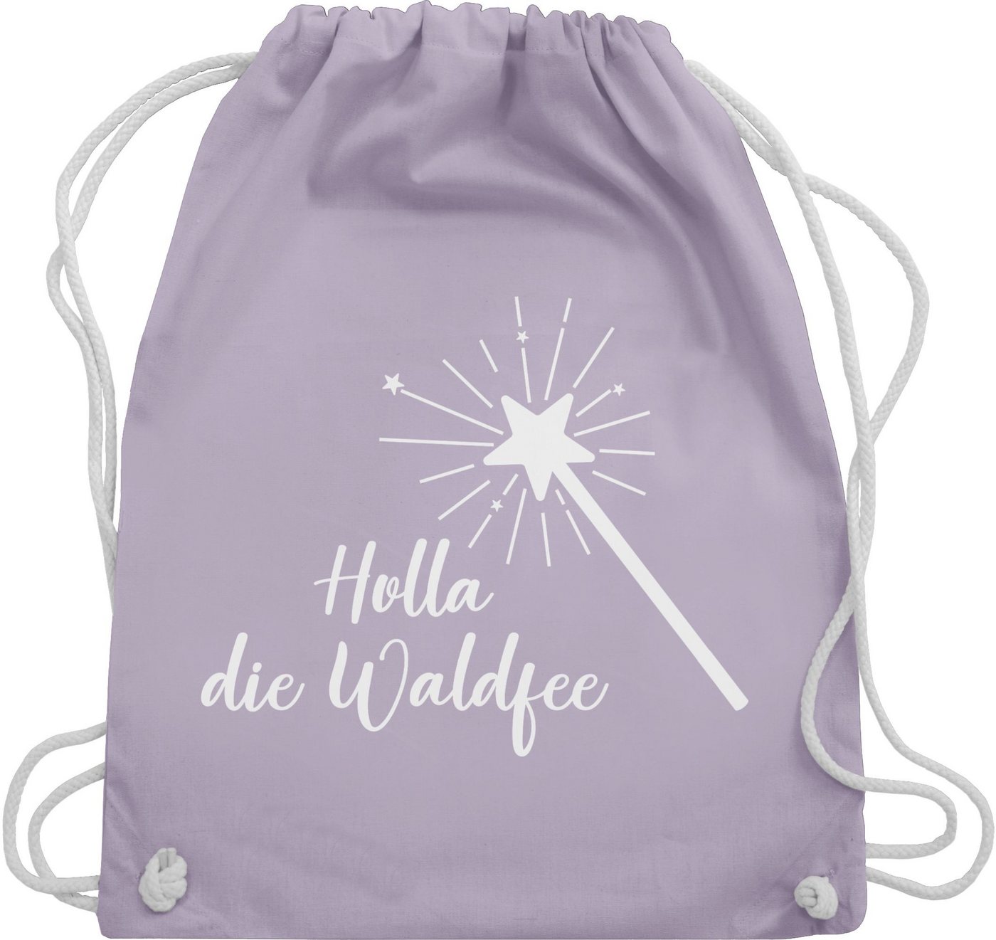 Shirtracer Turnbeutel Holla die Waldfee Kostüm Lustige Sprüche Witziger Spruch Karneval Wald, Statement von Shirtracer