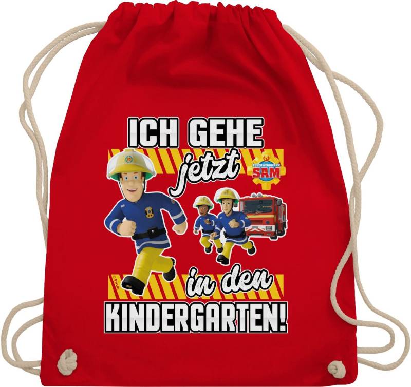 Shirtracer Turnbeutel Ich gehe jetzt in den Kindergarten!, Feuerwehrmann Sam Tasche von Shirtracer