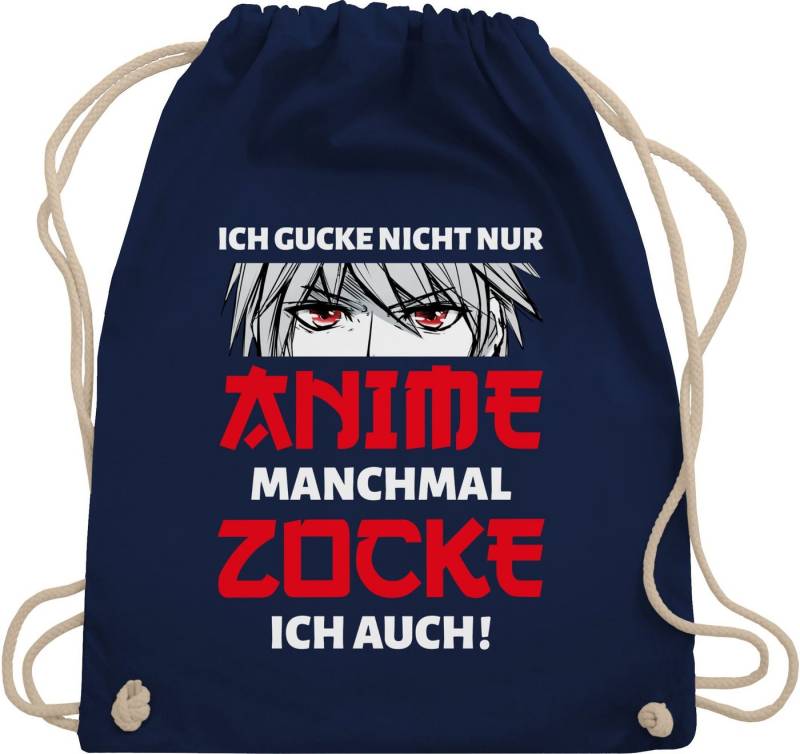 Shirtracer Turnbeutel Ich gucke nicht nur Anime manchmal zocke ich auch Junge, Anime Geschenke von Shirtracer