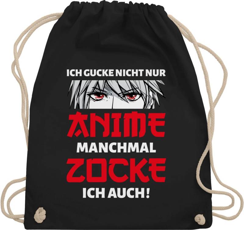Shirtracer Turnbeutel Ich gucke nicht nur Anime manchmal zocke ich auch Junge, Anime Geschenke von Shirtracer