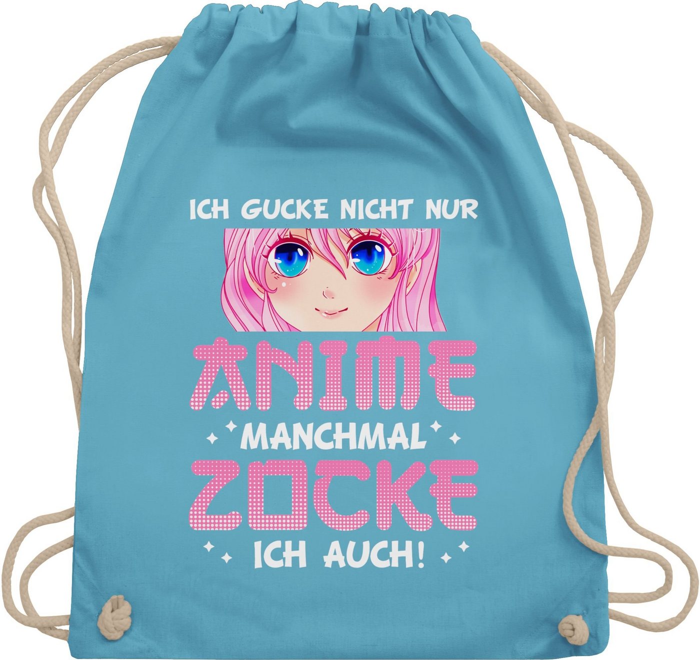 Shirtracer Turnbeutel Ich gucke nicht nur Anime manchmal zocke ich auch - Manga Fans Anime G, Anime Geschenke von Shirtracer