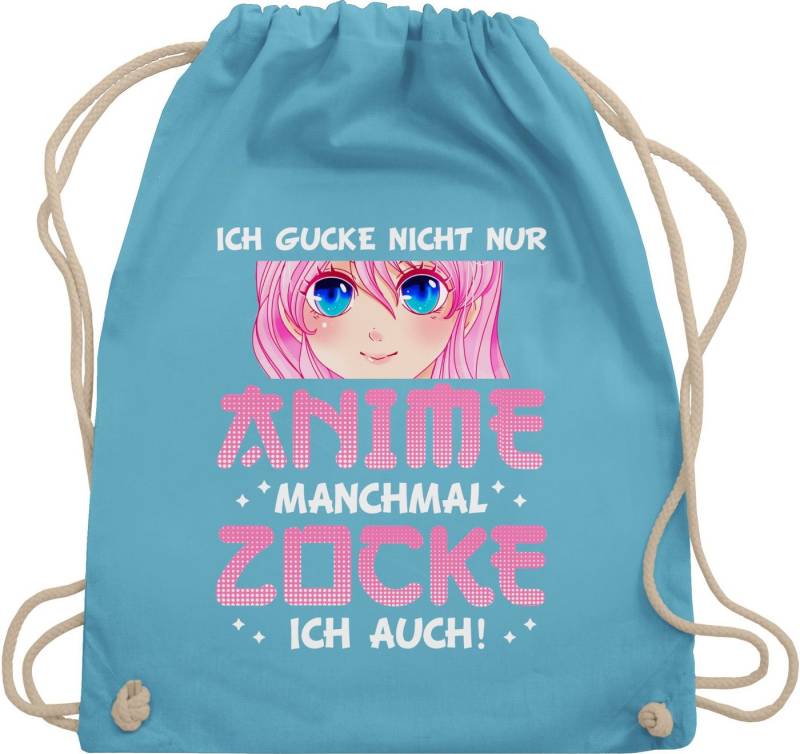 Shirtracer Turnbeutel Ich gucke nicht nur Anime manchmal zocke ich auch - Manga Fans Anime G, Anime Geschenke von Shirtracer