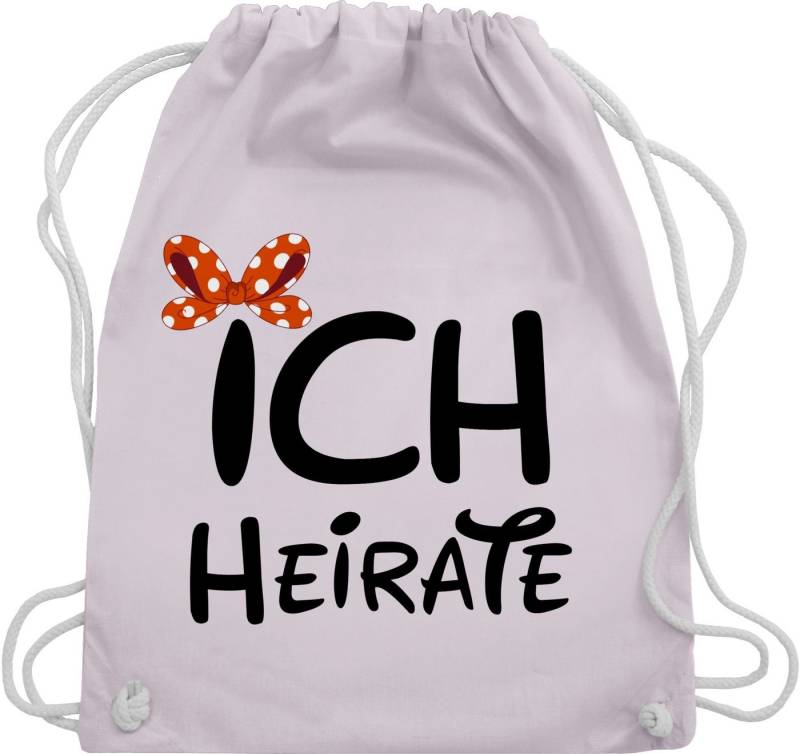 Shirtracer Turnbeutel Ich heirate Schleife schwarz, JGA Junggesellenabschied Frauen von Shirtracer
