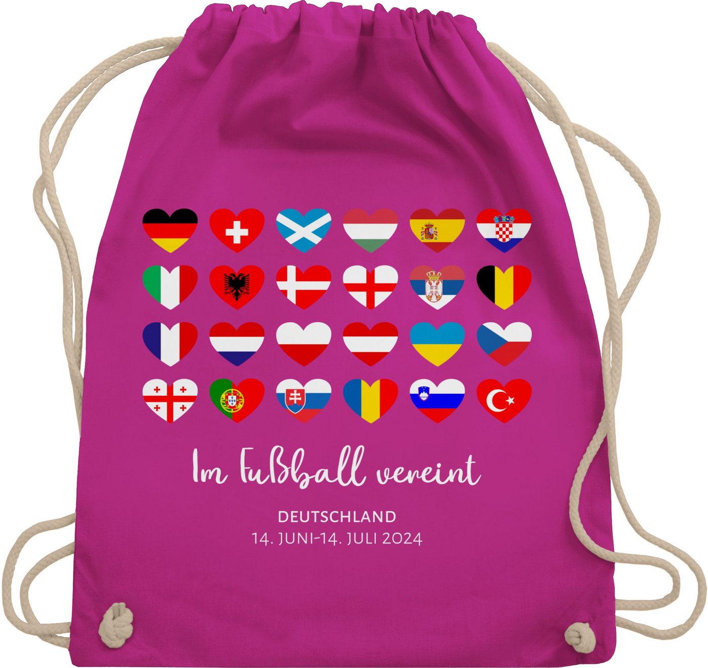 Shirtracer Turnbeutel Im Fußball vereint - Deutschland EM 2024 Länder, 2026 Fussball WM Fanartikel von Shirtracer