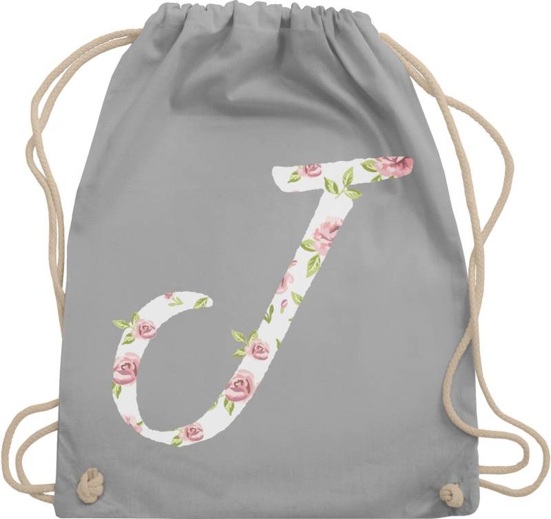 Shirtracer Turnbeutel J Rosen, Geschenk Taschen Initialen Shopper Baumwolle von Shirtracer