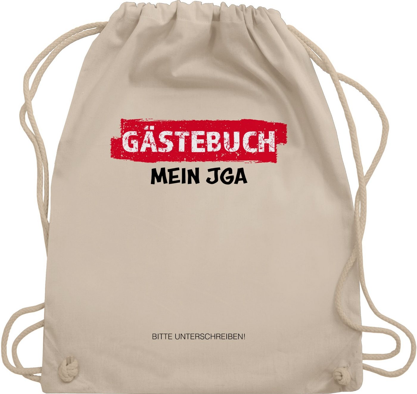 Shirtracer Turnbeutel JGA Gästebuch I Unterschreiben Gäste, JGA Männer von Shirtracer