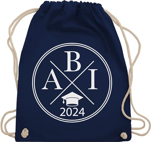 Turnbeutel Rucksack - Abitur & Abschluss - Abi 2024 Hipster X - Unisize - Navy Blau - abiturient bestanden geschenke taschen schulabschluss geschenk stofftasche zum gym bag bestandenes turn tasche von Shirtracer