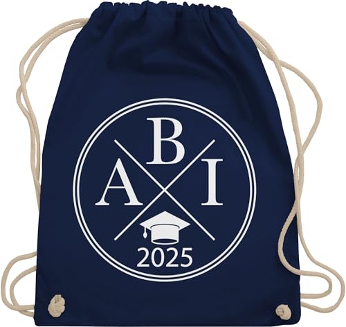 Turnbeutel Rucksack - Abitur & Abschluss - Abi 2025 Hipster X - Unisize - Navy Blau - geschenke für abiturienten 2024 geschenk abigeschenk 24 stoffbeutel abi-geschenke zum schulabschluss aebi von Shirtracer