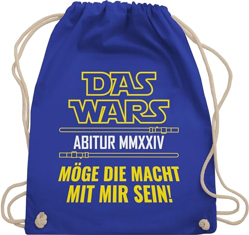 Shirtracer Turnbeutel Rucksack - Abitur & Abschluss - Das Wars Abi 2024 - Unisize - Royalblau - geschenk zum realschulabschluss macht sportbeutel groß abiturient möge die geschenkebeutel abiturienten von Shirtracer