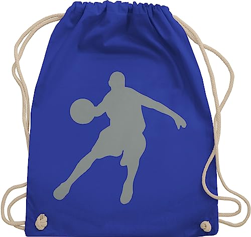 Turnbeutel Rucksack - Basketball Trikot Ersatz Training - Basketballspieler - Unisize - Royalblau - sport beuteltasche kinderturnbeutel backpack bag sportsack stoffbeutel sporttasche stoffrucksack von Shirtracer