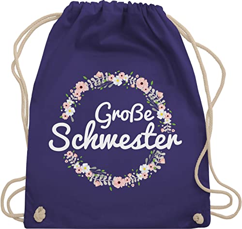 Turnbeutel Rucksack - Taschen - Große Schwester I Geschenk - Unisize - Lila - geschenke für schwestern sis schweste backpack lustige big sister schwesterherz stoffturnbeutel weinachtsgeschenk von Shirtracer