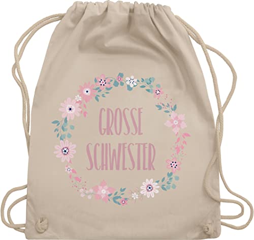 Turnbeutel Rucksack - Geschwister Geschenk - Große Schwester - Schwesterherz - Unisize - Naturweiß - beutel grosse geschenke geschwister! big sis beutelrucksäcke für schweste schwestergeschenke von Shirtracer