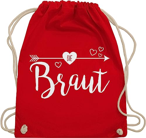 Turnbeutel Rucksack - JGA Junggesellenabschied Frauen - Die Braut - Unisize - Rot - junggesellinnenabschied outfit bachelorette party bride beutel baumwolle brauttasche jungesellinnenabschied frau von Shirtracer