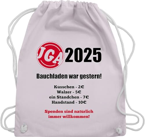 Turnbeutel Rucksack - JGA Junggesellenabschied Männer - Aufgaben der Braut - Bezahlen - Bauchladen war gestern - Unisize - Pastell Rosa - verkaufsartikel polter rucksäcke jungesellenabschied von Shirtracer