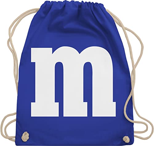 Turnbeutel Rucksack - Karneval Fasching Taschen - Gruppen M und M Aufdruck - M&M Kostüm Gruppe MundM & M MM - Unisize - Royalblau - turnsackerl wurfmaterial tasche fasching, mit einem drauf von Shirtracer