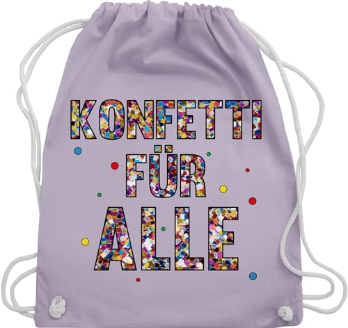 Turnbeutel Rucksack - Karneval & Fasching - Taschen - Konfetti für Alle - Unisize - Pastell Lila - beutel kinder kamellebeutel fasent backpack wurfbeutel+karneval faschings- backpacks wurfmaterial von Shirtracer