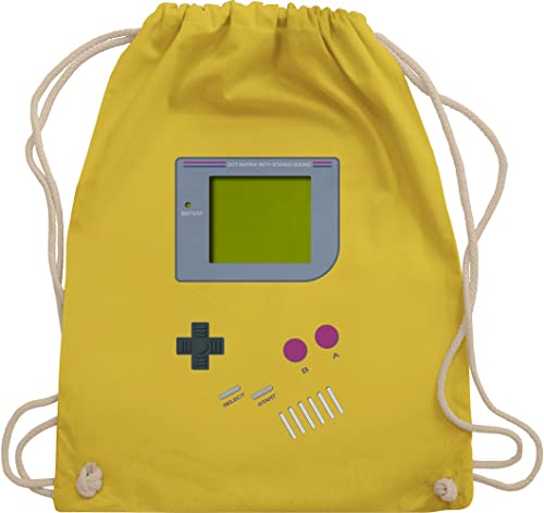 Shirtracer Turnbeutel Rucksack - Karneval & Fasching - Taschen - Gameboy | Nerds I 90s I 90iger I Fastnacht I Fasnacht I Fasnet - Unisize - Gelb - retro outfit karnevalsbeutel faschings 90 beutel von Shirtracer