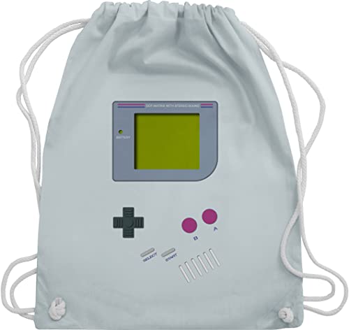 Turnbeutel Rucksack - Karneval & Fasching - Taschen - Gameboy - Unisize - Pastell Blau - lustige faschings cameboy turnsack sporttasche für kindergarten wurftaschen karneval- 90iger von Shirtracer