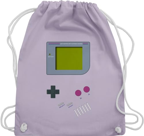 Turnbeutel Rucksack - Karneval & Fasching - Taschen - Gameboy - Unisize - Pastell Lila - ganeboy stoffrucksack festivalrucksack tasche karneval. gamebiy gymsack sporttasche kindergarten beutel von Shirtracer