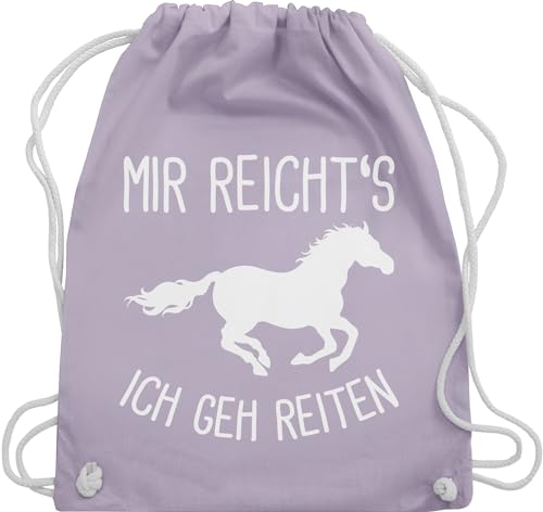 Turnbeutel Rucksack - Pferde - Taschen - Mir reichts ich geh Reiten - Unisize - Pastell Lila - pferden sprüche rucksackbeutel geschenke für pferdemädchen reitsachen frauen tasche pferdeliebe von Shirtracer