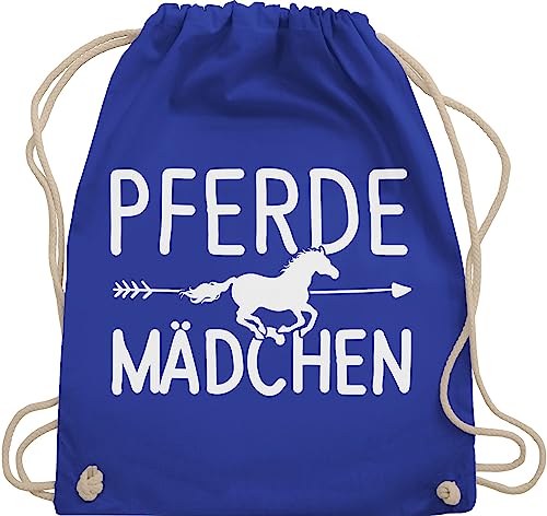 Turnbeutel Rucksack - Taschen - Pferde Mädchen - Pferdemädchen - Unisize - Royalblau - turnsackerl pferderucksäcke reitsachen für reiter reit sachen rucksäcke pferdebeutel sportbeutel pferd, von Shirtracer