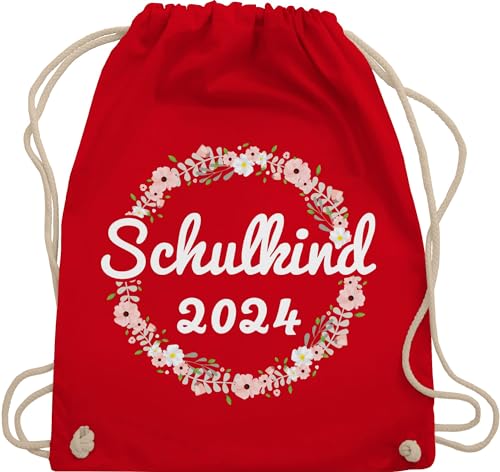 Turnbeutel Rucksack - Schulanfang & Einschulung Geschenk - Schulkind 2024 - Unisize - Rot - schulanfangsgeschenke kind schulanfänger schulkinder juterucksäcke geschenke zum ersten schultag für von Shirtracer