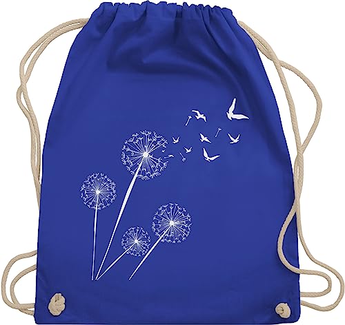 Turnbeutel Rucksack - Sprüche Statement - Pusteblume Löwenzahn - Unisize - Royalblau - beutel mit kordelzug umhängebeutel stoff tasche baumwolle sportbag rucksackbeuteltasche stoffrucksäcke von Shirtracer