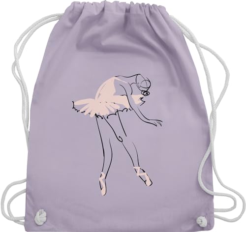 Turnbeutel Rucksack - Tanzen Geschenk - Balletttänzerin Ballerina - Unisize - Pastell Lila - baumwolle beutel sportbeutel groß beutelrucksack geschenkebeutel stoffbeutel mit kordelzug tasche von Shirtracer