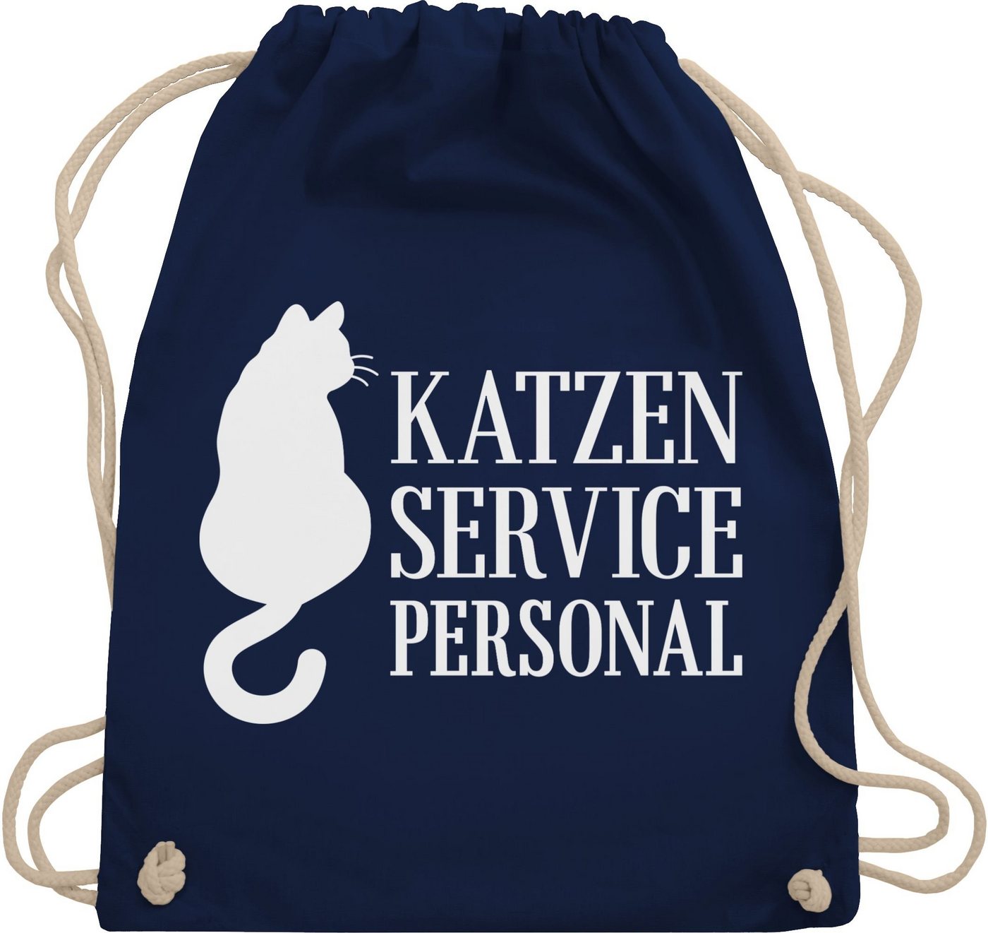 Shirtracer Turnbeutel Katzen Servicepersonal weiß, Katzenbesitzer Geschenk von Shirtracer