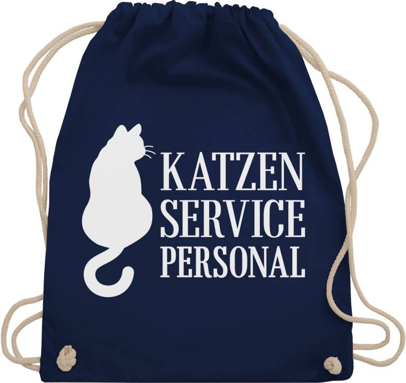 Shirtracer Turnbeutel Katzen Servicepersonal weiß, Katzenbesitzer Geschenk von Shirtracer