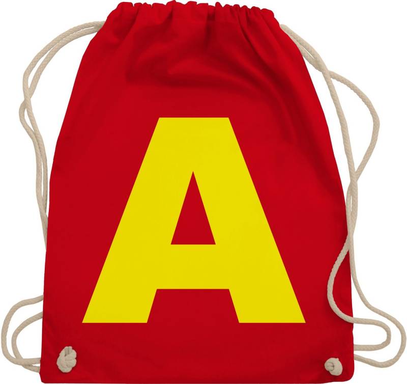 Shirtracer Turnbeutel Kostüm Buchstabe A Streifenhörnchen Chipmunk Alvin I Passend für Karne, Karneval & Fasching von Shirtracer