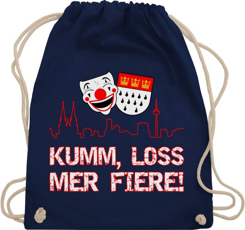 Shirtracer Turnbeutel Kumm loss mer fiere Kölle Alaaf Köln Wappen Karneval Karnevalskostüm C, Karneval & Fasching von Shirtracer