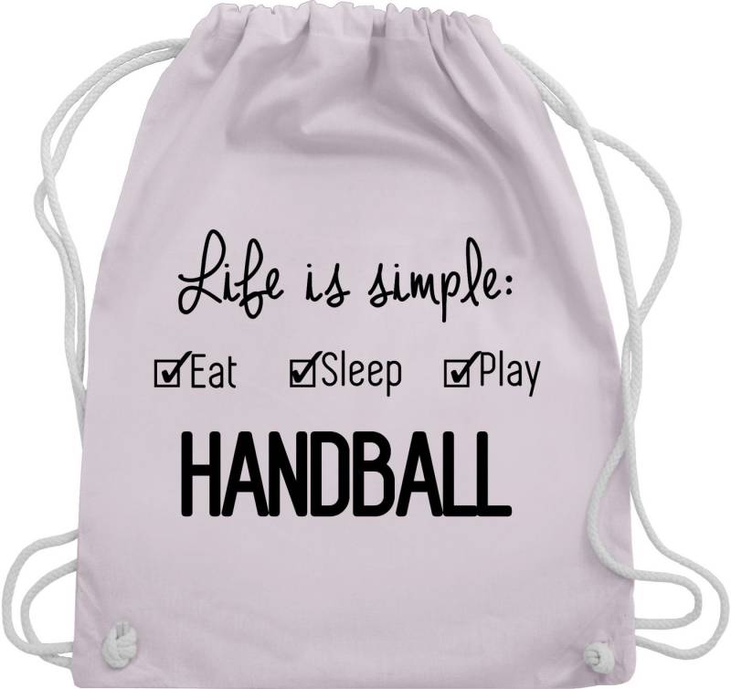 Shirtracer Turnbeutel Life is simple Handball, Handball EM 2026 Trikot Ersatz von Shirtracer