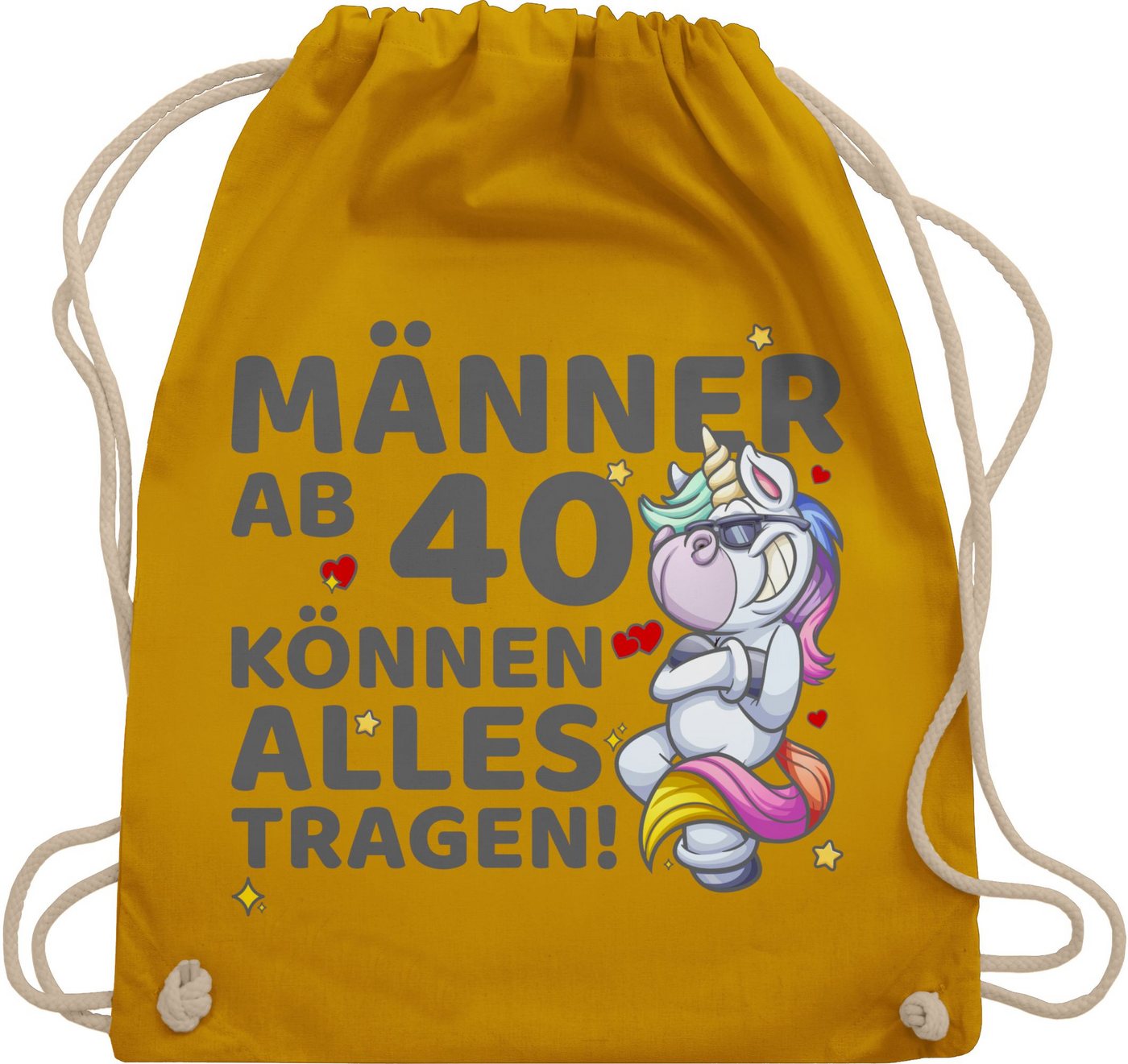Shirtracer Turnbeutel Männer ab 40 können alles tragen Einhorn I 40er Geburtstag Männer I Vi, 40. Geburtstag von Shirtracer