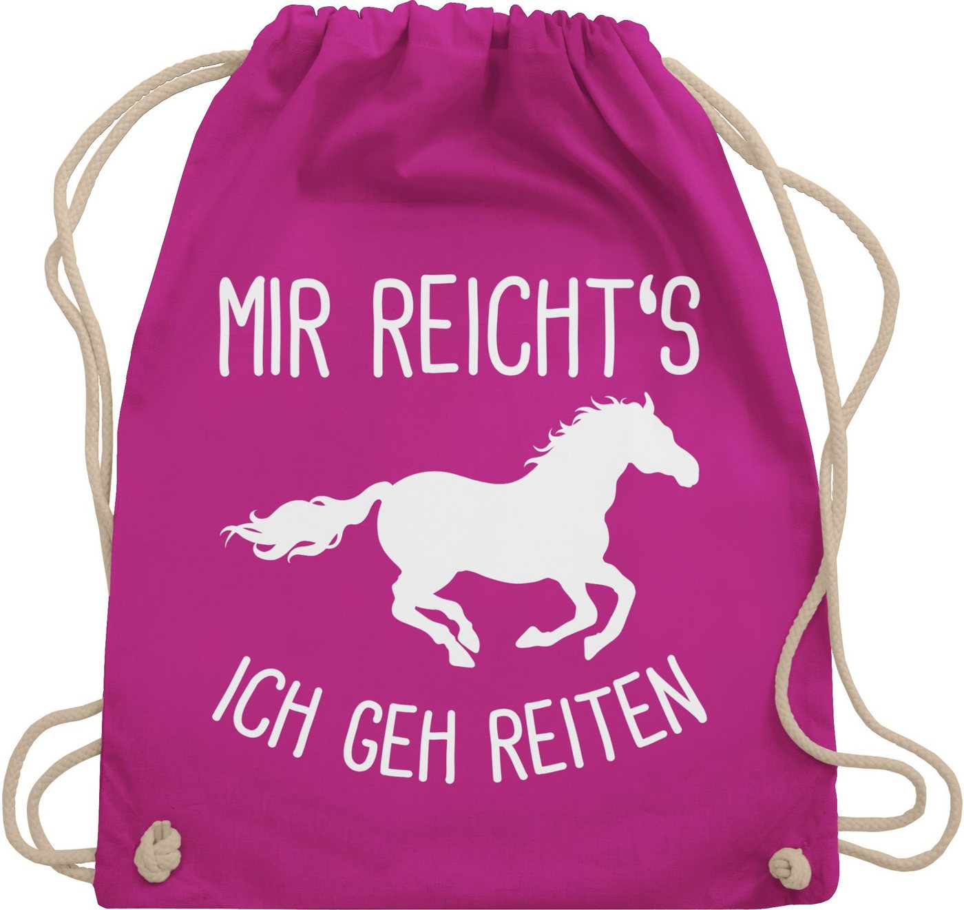 Shirtracer Turnbeutel Mir reichts ich geh Reiten, Pferd von Shirtracer