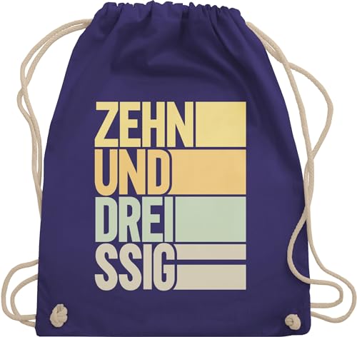 Shirtracer Turnbeutel Rucksack - 40. Geburtstag - Zehnunddreissig - Unisize - Lila - 40 gag geschenk zum geschenke jährigen jahre glückwunsch 40er 40ste 40.+geburtstag+lustige+geschenke .geburtstag von Shirtracer