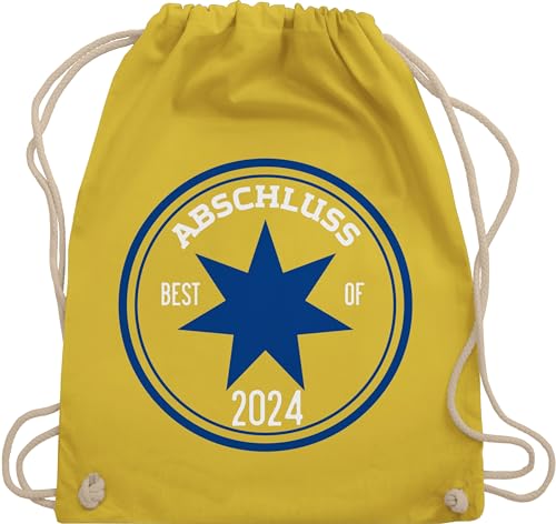 Turnbeutel Rucksack - Abi Abitur & - Abschluss 2024 Stern - Unisize - Gelb - geschenk zum realschulabschluss schule sportbeutel stoff geschenke schulabschluss sporttasche master abigeschenk tasche von Shirtracer