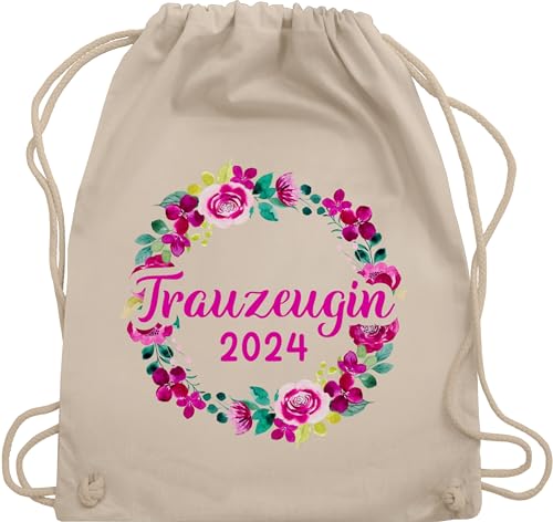 Shirtracer Turnbeutel Rucksack - JGA Junggesellenabschied Frauen - Beste Trauzeugin Geschenk - Unisize - Naturweiß - jungesellinnenabschied frau outfit jungesselnabschied bag hen party accessories von Shirtracer