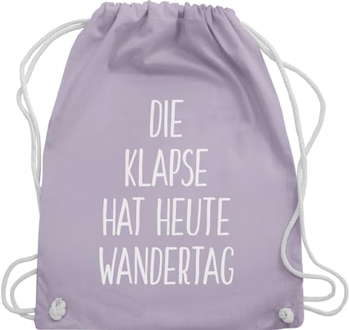 Turnbeutel Rucksack - Festival Zubehör - Die Klapse hat heute Wandertag - Unisize - Pastell Lila - mit spruch sachen für sport beutel - sprüche turnsack damen sprüchen sporttasche bedruckt von Shirtracer