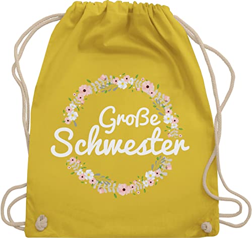 Shirtracer Turnbeutel Rucksack - Taschen - Große Schwester I Geschenk - Unisize - Gelb - big sis turn tasche grose geschenke für grosse schwestern turnsackerl geschenkideen die großes großer von Shirtracer