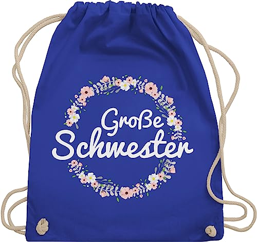 Turnbeutel Rucksack - Taschen - Große Schwester I Geschenk - Unisize - Royalblau - grosse sporttasche blumenkranz bag schöne geschenke für gymsack geschwisterliebe turnsack beutel kinder von Shirtracer