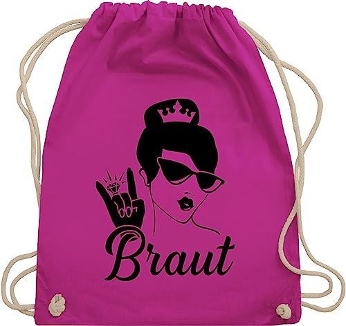 Turnbeutel Rucksack - JGA Junggesellenabschied Frauen - Braut Bride - Unisize - Fuchsia - mit ring beutel jungesellinnenabschied outfit junggesellinnenabschied tasche frau jungesellenabschied von Shirtracer