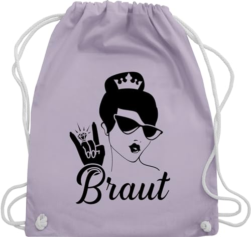 Turnbeutel Rucksack - JGA Junggesellenabschied Frauen - Braut Bride - Unisize - Pastell Lila - jungegesselenabschied frau stoff utensilien junggesellinnenabschied baumwoll polterer brautparty jga. von Shirtracer