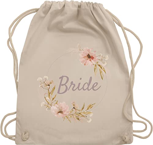 Shirtracer Turnbeutel Rucksack - JGA Junggesellenabschied Frauen - Bride Braut Boho - Unisize - Naturweiß - bag outfit jugengesellenabschied geschenkbeutel für junggesellinnen polter turnsackl goodie von Shirtracer