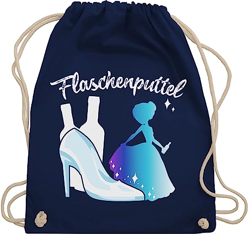 Shirtracer Turnbeutel Rucksack - JGA Junggesellenabschied Frauen - Flaschenputtel I Flaschen Puttel Mädelsabend I Saufprinzessin I Malle Party Trinken I Saufen - Unisize - Navy Blau - saufrucksack von Shirtracer