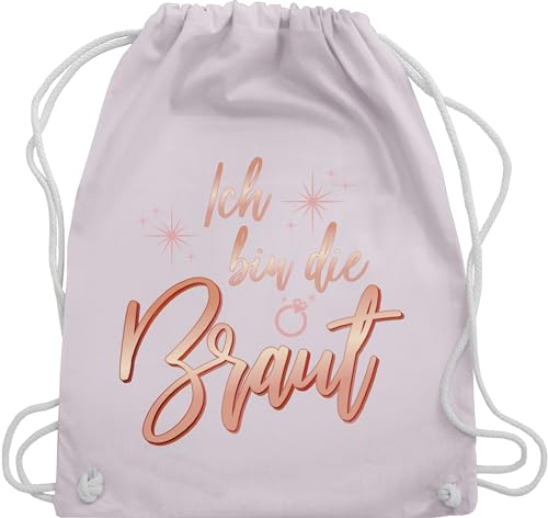 Turnbeutel Rucksack - JGA Junggesellenabschied Frauen - Ich bin die Braut Sparkles rosé-gold - Unisize - Pastell Rosa - junggesellinnenabschied damen abschied sprüche für 2023 poltern spruch von Shirtracer