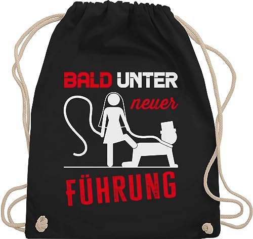 Shirtracer Turnbeutel Rucksack - JGA Junggesellenabschied Männer - Bald unter neuer Führung - Unisize - Schwarz - polter rucksäcke jungesellenabschied beutel outfit jungesselnabschied tasche 2024 von Shirtracer